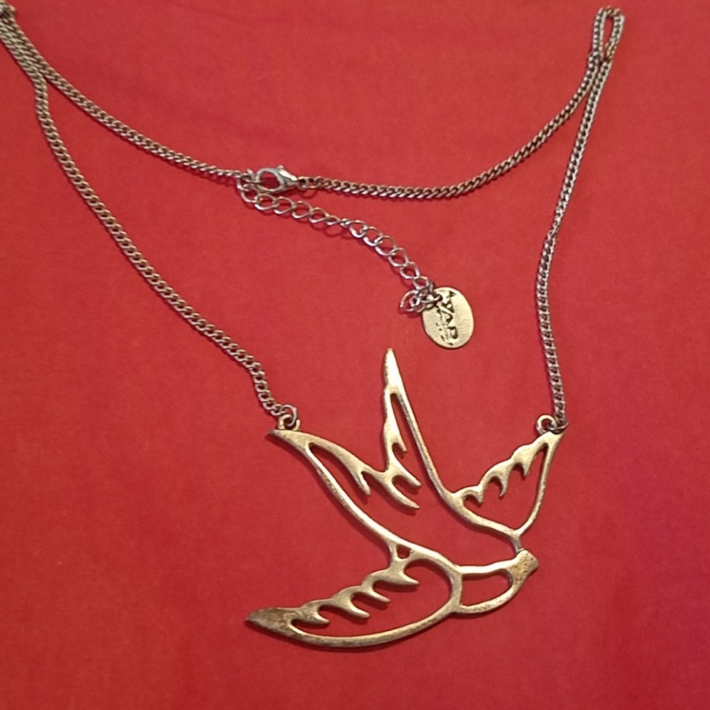 Silver Tattoo Swallow Necklace